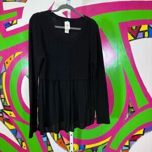 Self Esteem, Black Knit Top with Flowy Bottom half. Size XL. Excellent cond!
